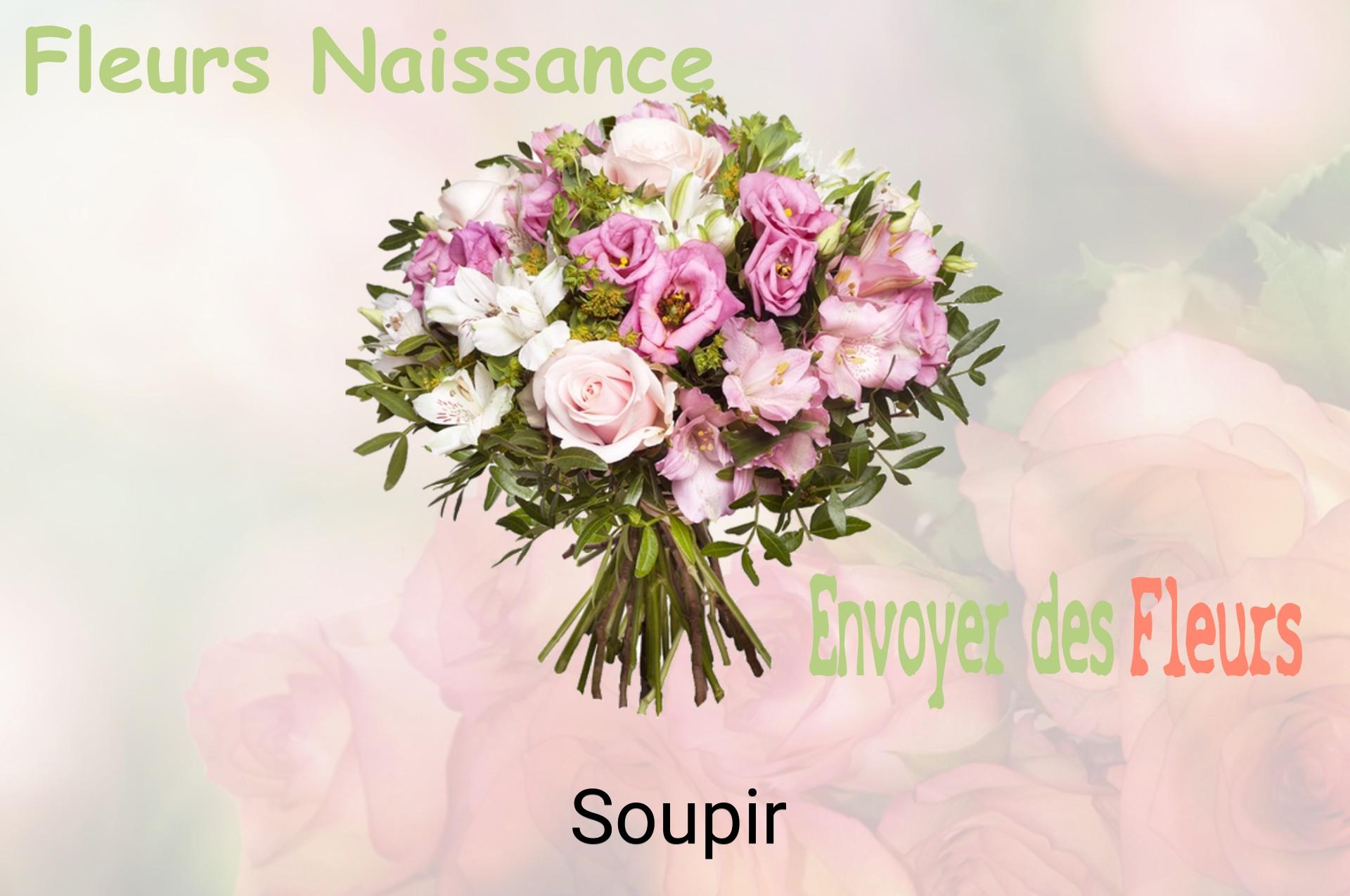 Bouquet de fleurs de naissance livré à Soupir